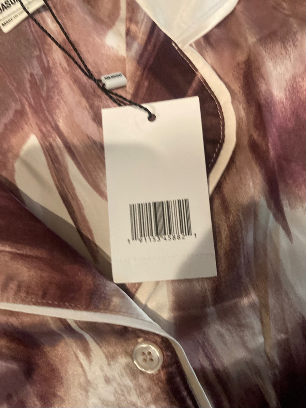 Jason Wu NWT  tie dye purple and white pajama top no flaws size large - Picture 5 of 8